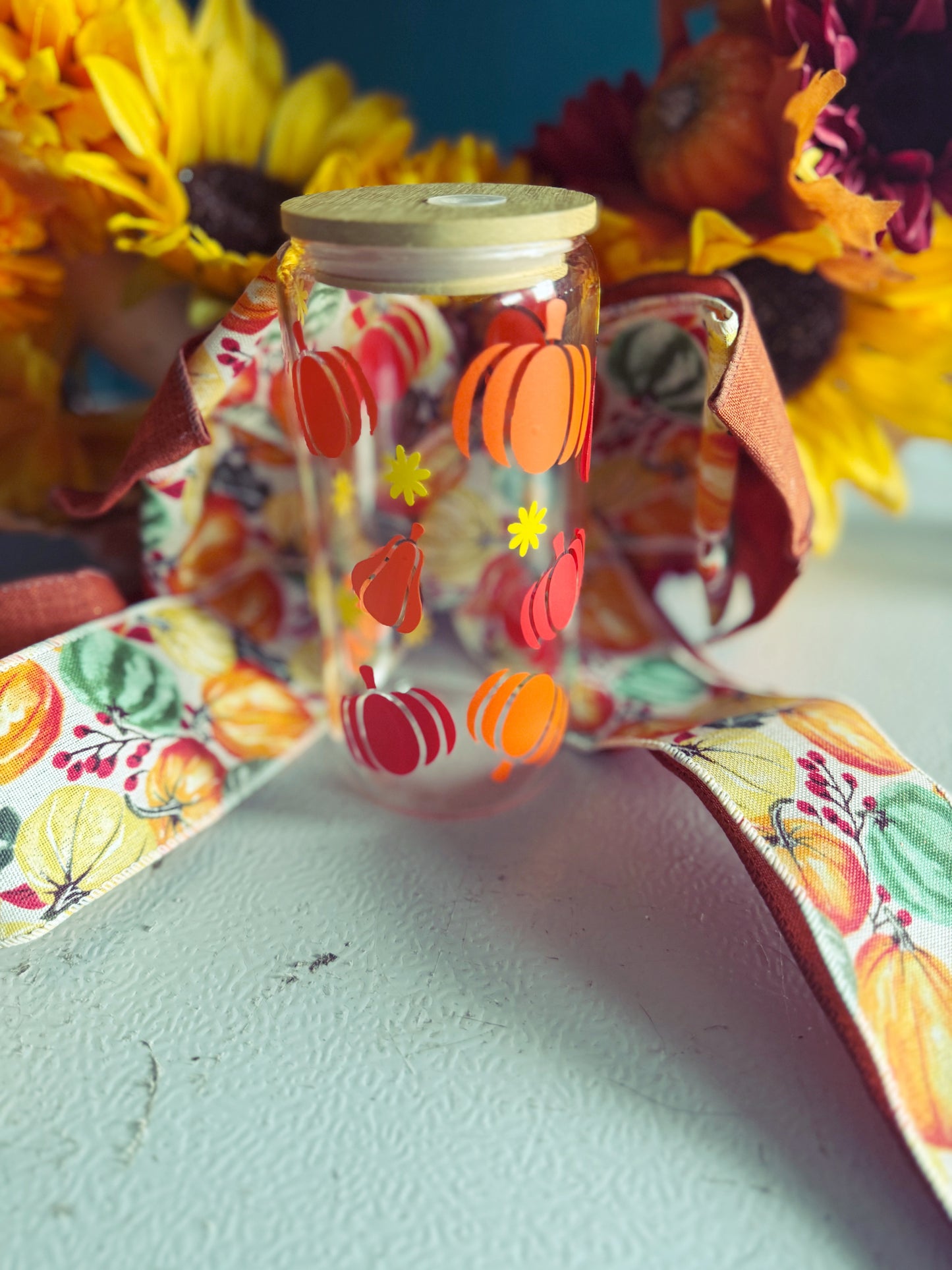 Pumpkin Glass Cup