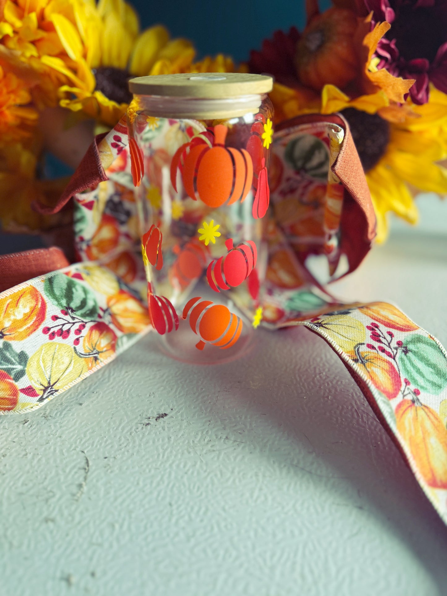 Pumpkin Glass Cup