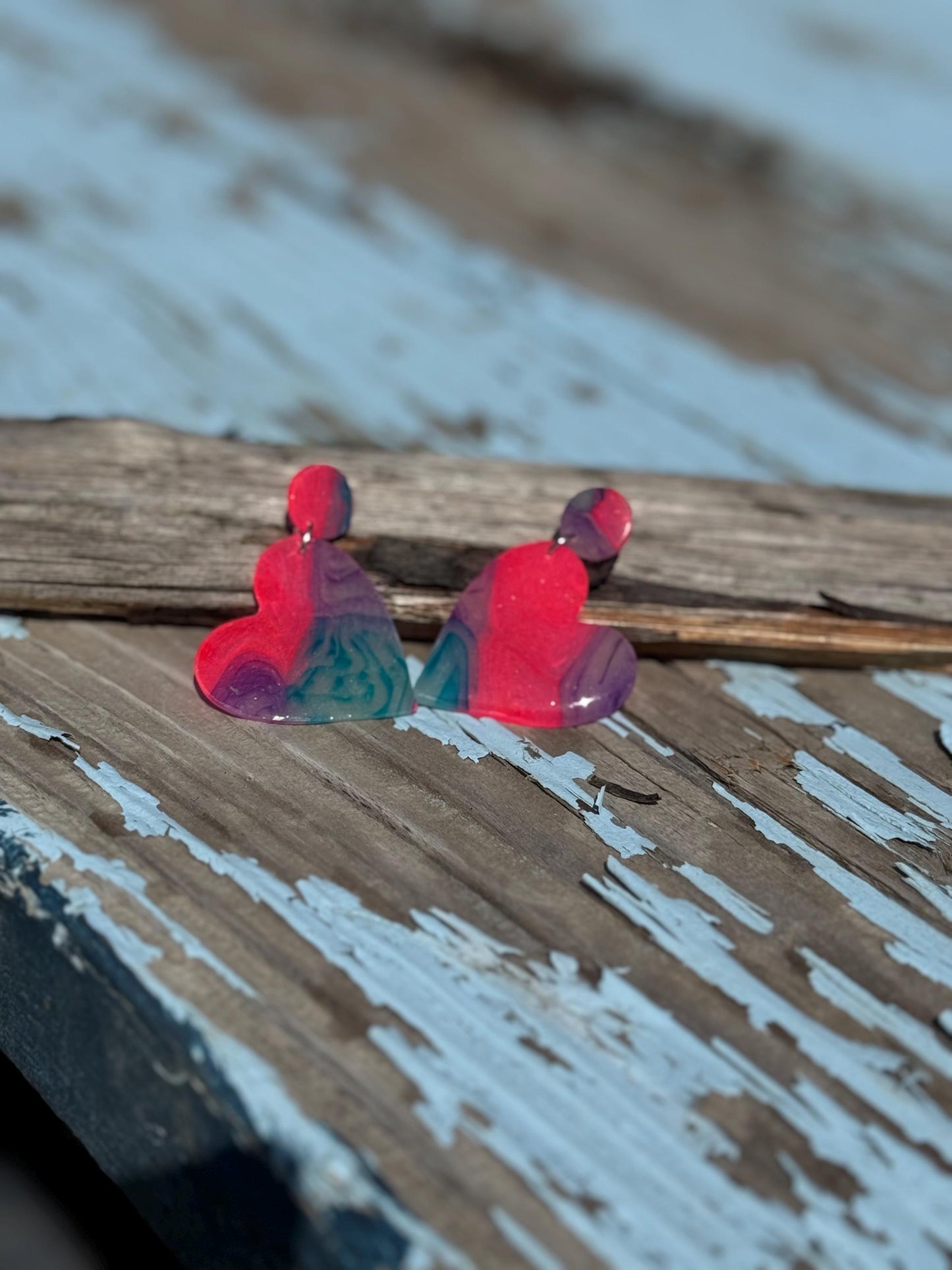 Translucent Heart Danglers